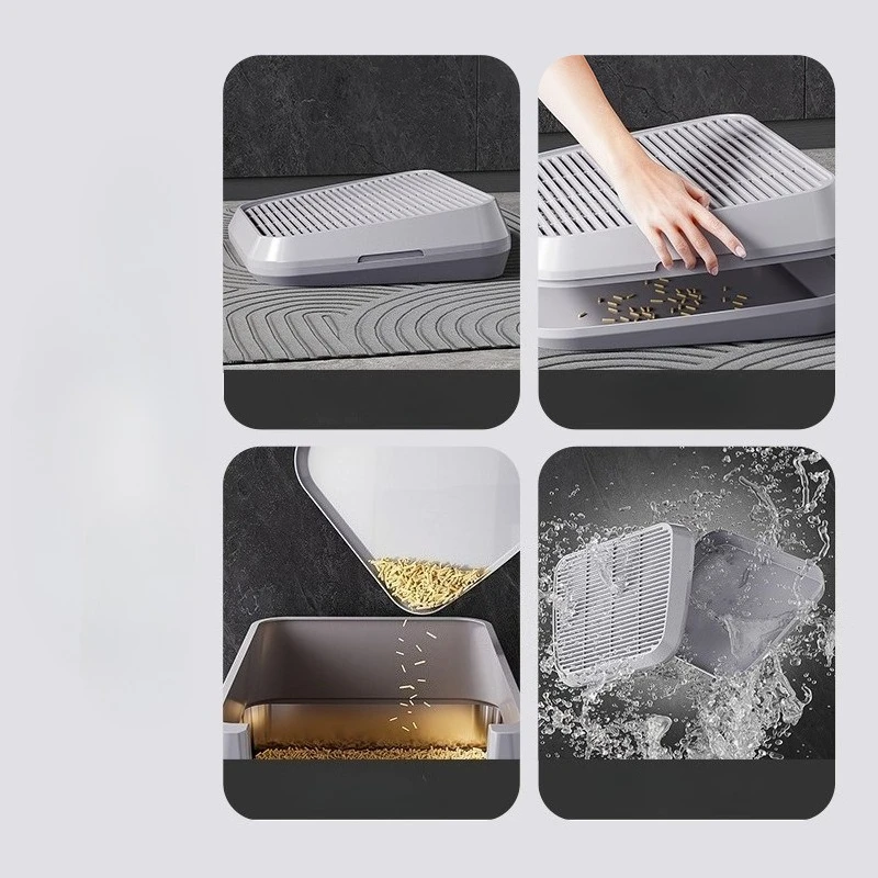 Double Layer Filter Cat Litter Box Universal Sand Leakage Table Anti Splash and Anti Tape Out Control Sand Pad - Image 3